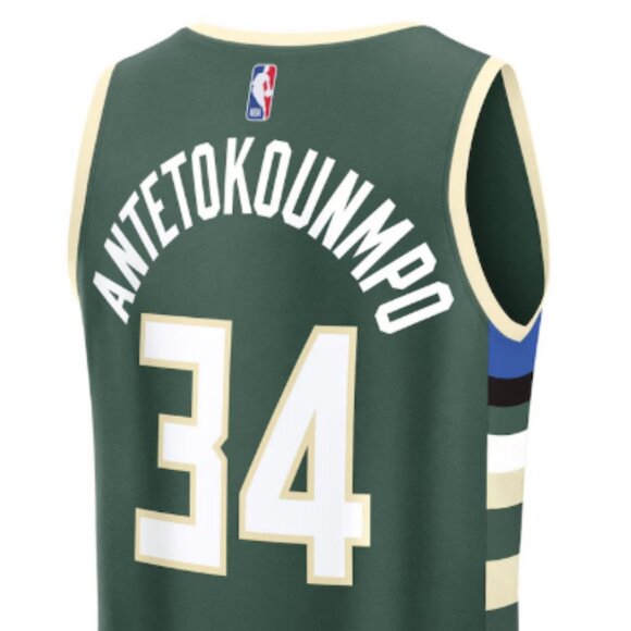 Giannis Antetokounmpo Bucks Fanatics Fast Break Replica Jersey - Picture 1 of 4